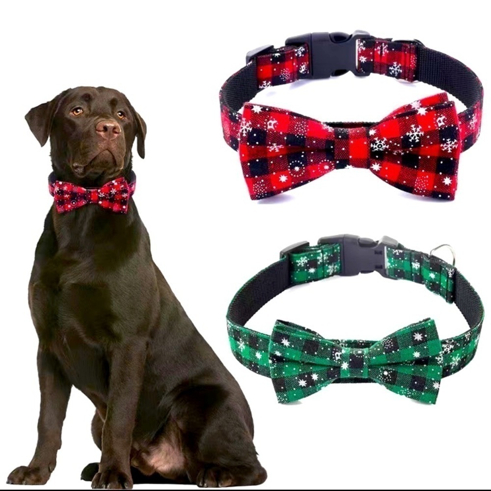 Dog collar large Christmas